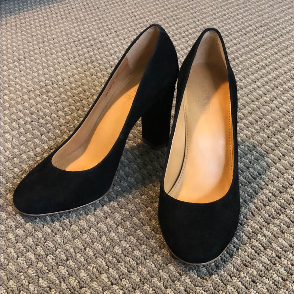 J. Crew - black block heels